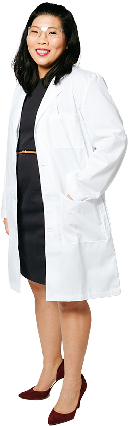 Wangtrakuldee in lab coat