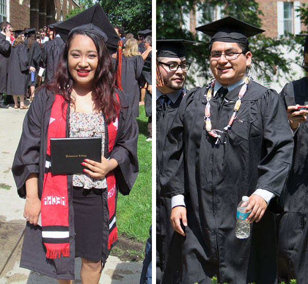 Carvajal and Hernandez on their K commencement days