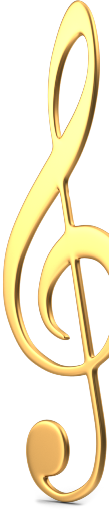 Shinny Gold Music Treble Clef