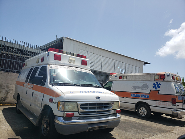 Ambulance parking lot