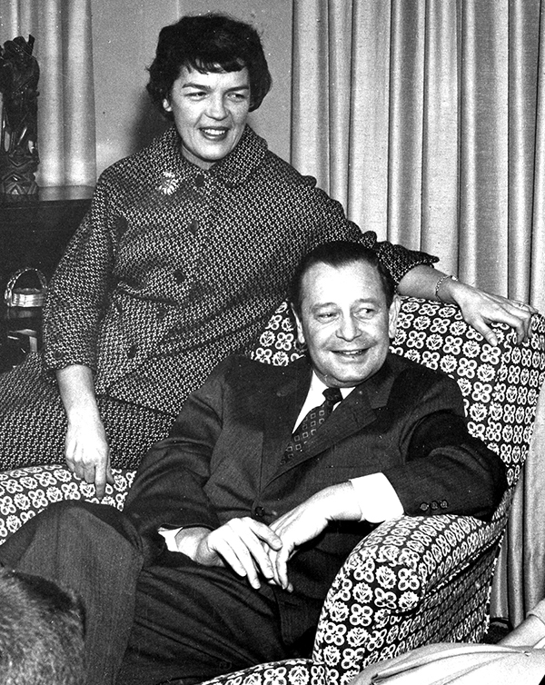 Jeane and WeimerHickssitting in a chair