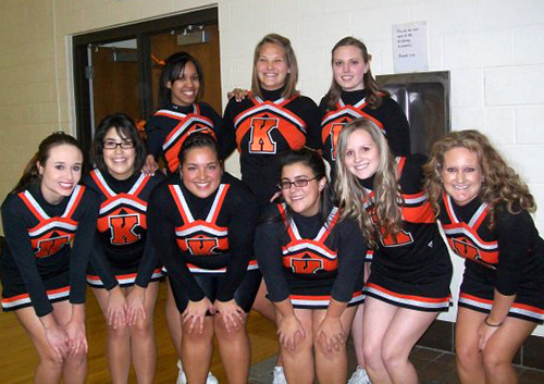 Torres and fellow cheerleaders