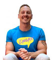 Ethan Jewett ’93 in a DMAX shirt