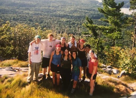 Tesoriero and friends overlooking the Adirondacks 