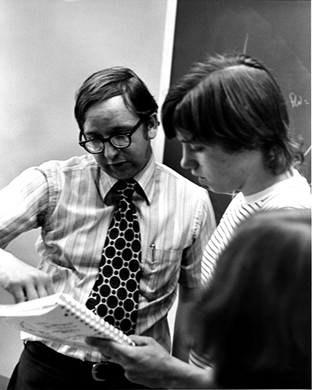 George Nielsen with a student