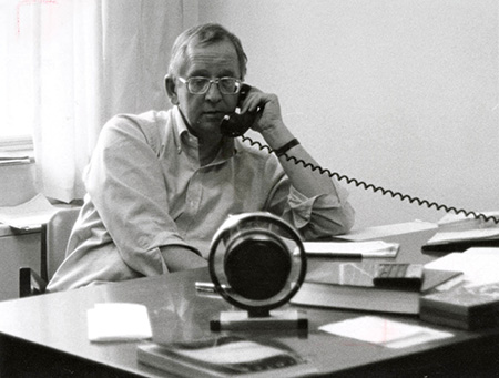 George Nielsen on the phone