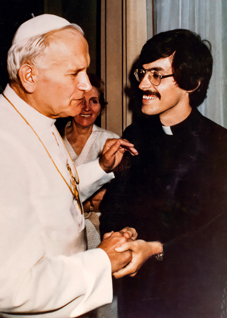 Tim Meier with Pope John Paul II
