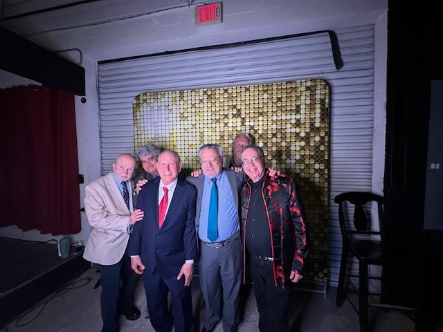 A group photo of Michael Kane, John Mussman, Harry Graber, John Petrakis, Charlie Kelliher, and Elliot Shapiro at Elliot's son Danny's wedding in Tampa, Florida.