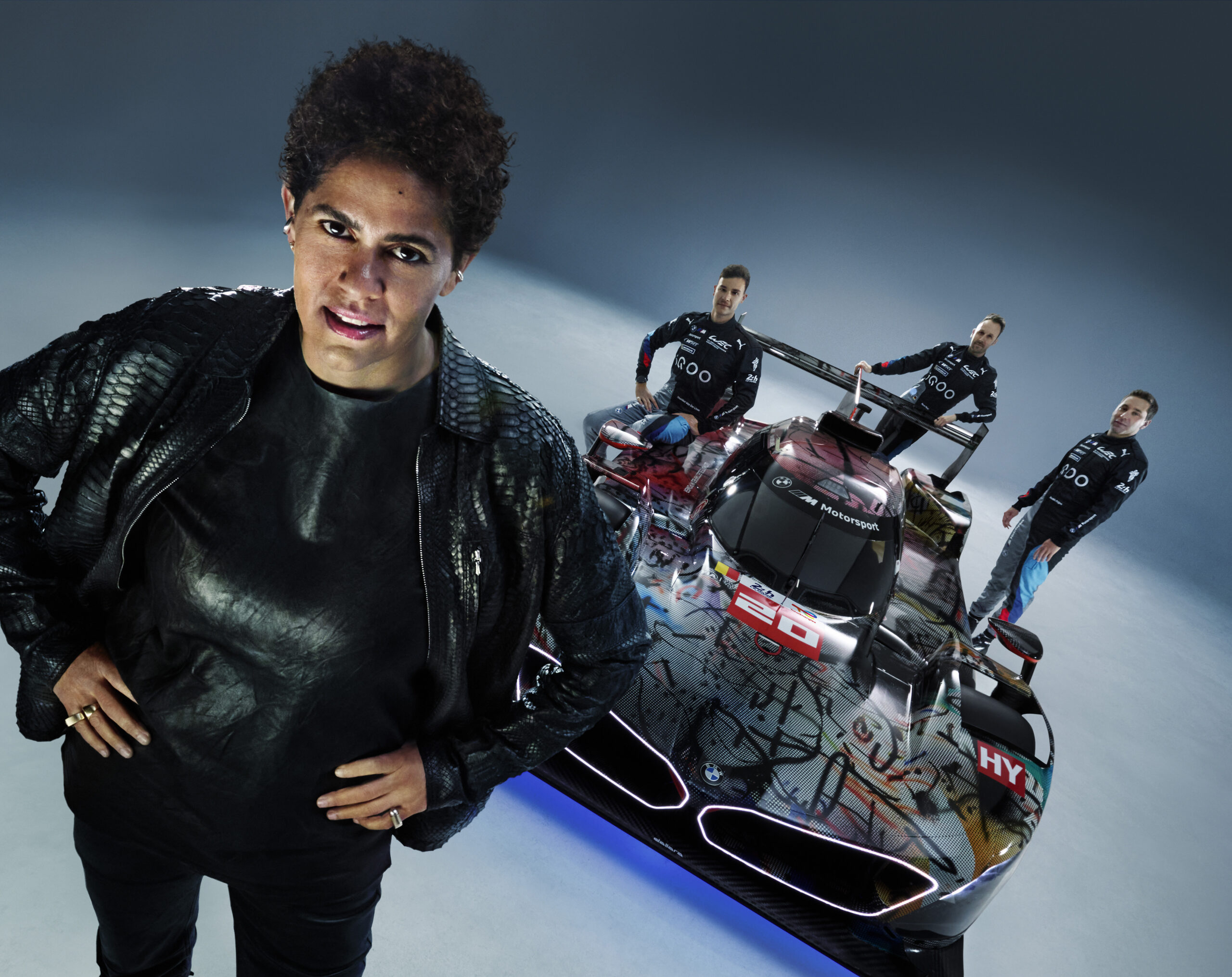 Renowned artist Julie Mehretu's BMW Art Car, inspired by her painting 'Everywhen,' debuted at the 24 Hours of Le Mans in June 2024."